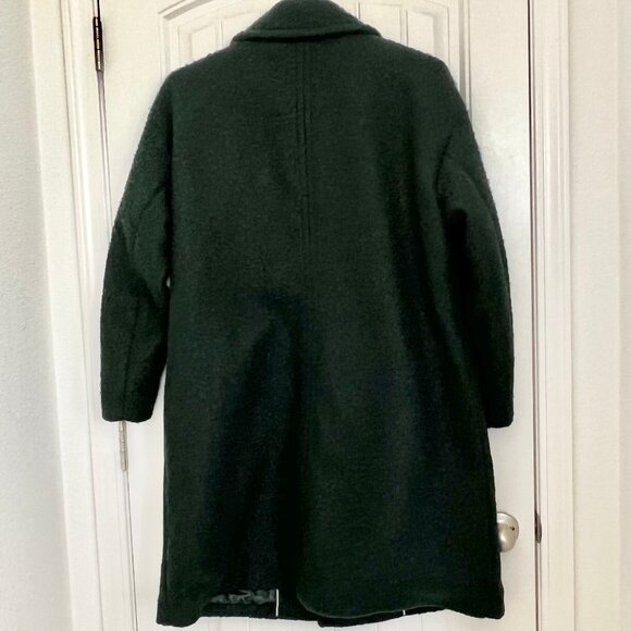 BCBGeneration Women's Double Breasted 4-Button Boucle Peacoat in Emerald Size 1x - Picture 9 of 12